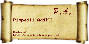 Pimpedli Adél névjegykártya